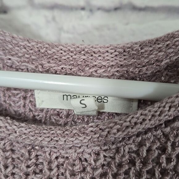 Maurices Mauve Solid High Neck Sweater Tank Top Relaxed Acrylic Sleeveless Layer - Picture 6 of 13